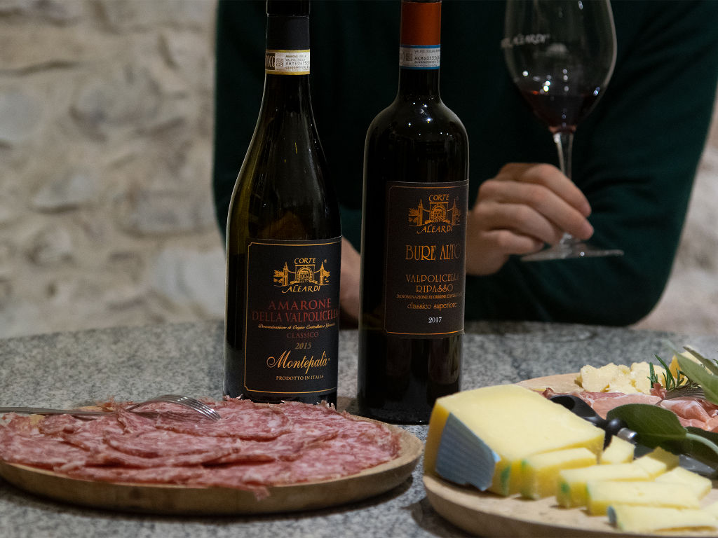 degustazione Amarone, visita e affettati